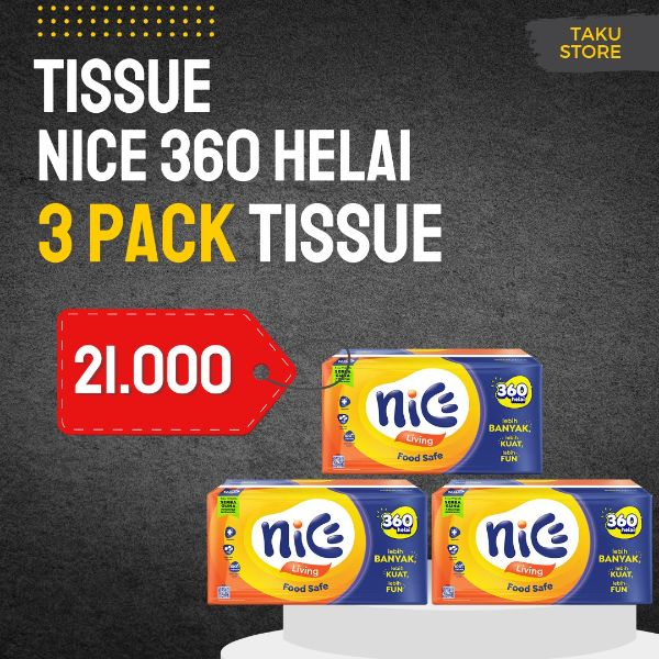 Detail 3 Pack Tissue Nice 360 helai
