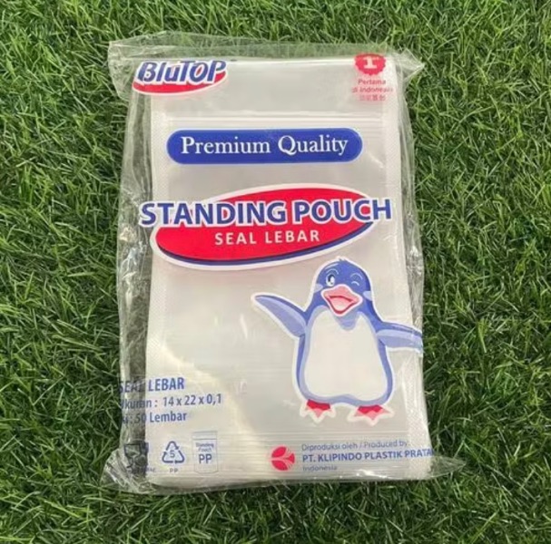 Detail Standing Pouch Premium Quality Blutop/ Plastik Klip Ziplock Kemasan Makanan Kopi 14x22