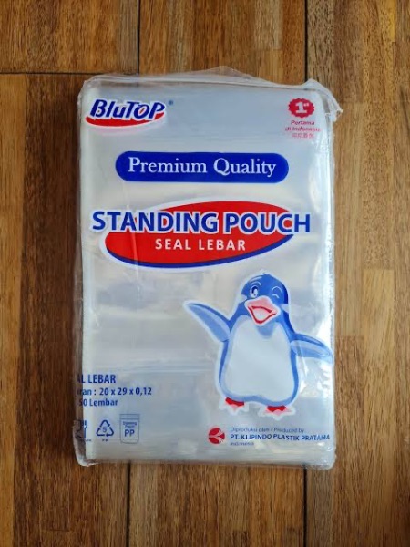 Detail Standing Pouch Premium Quality Blutop/ Plastik Klip Ziplock Kemasan Makanan Kopi 20x29